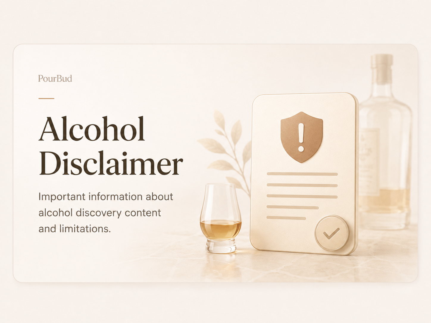 Alcohol disclaimer illustration for PourBud