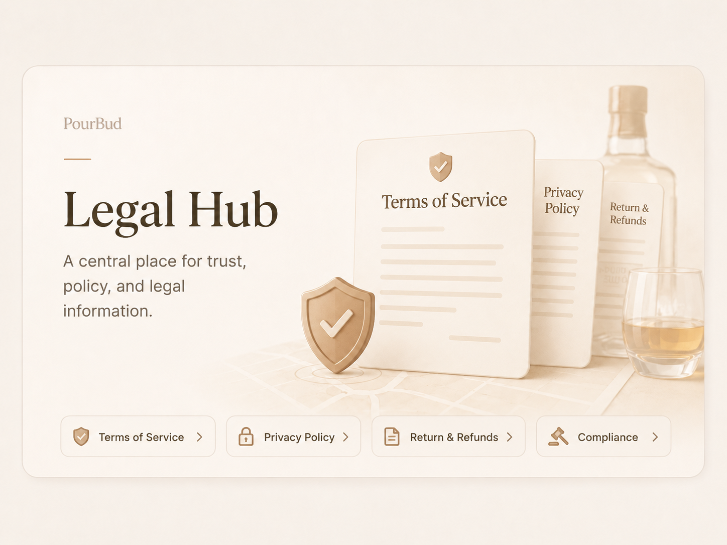 Legal hub illustration for PourBud