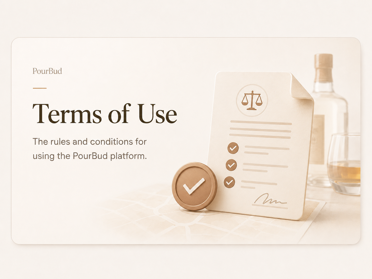 Terms of use illustration for PourBud
